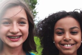 Orthodontic patients smiling