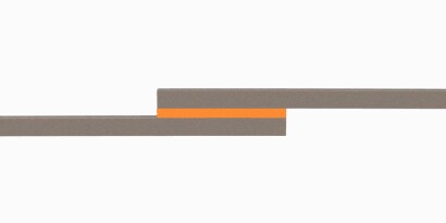 Design Adhesive Joints for Energy Transfer. Illustration of a lap joint.
