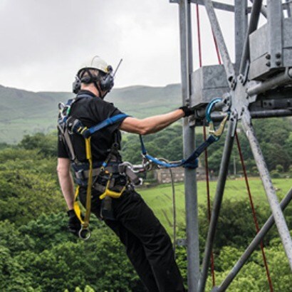Working at heights wearing 3M PPE for Fall protection