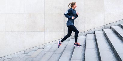 Runner on stairs
