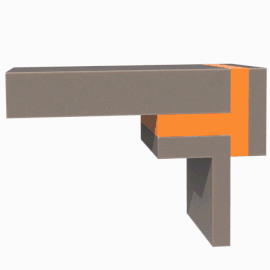 Animation showing a reinforced corner joint.
