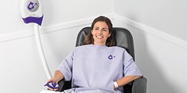 Patient actively keeping warm